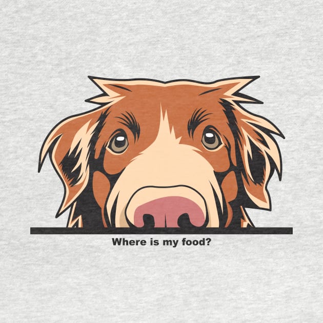 Where Is My Food Funny Toller by welovetollers